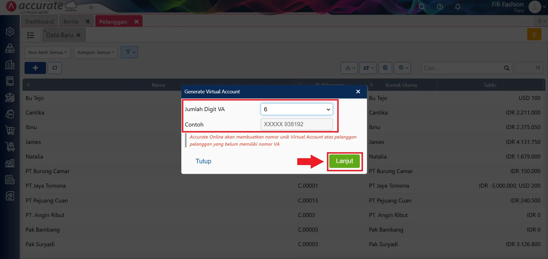 cara menggunakan VA BCA